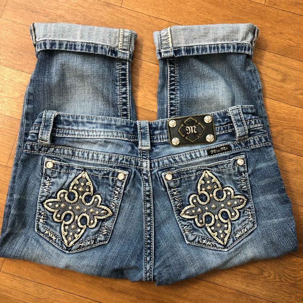 Miss Me Signature Cuffed Capri Jeans Size 28